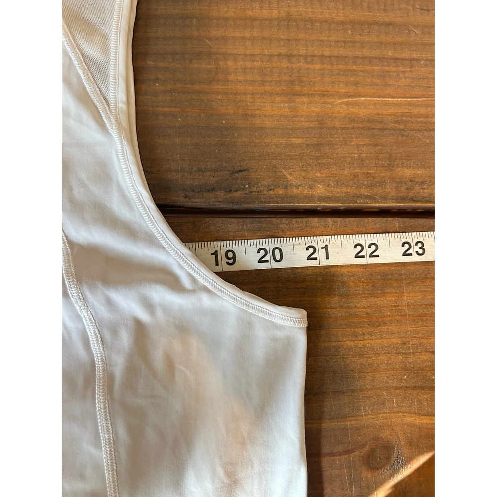 Lululemon women's white Align Hip-Length Racerback sculpt Tank Top 12 - Picture 7 of 7